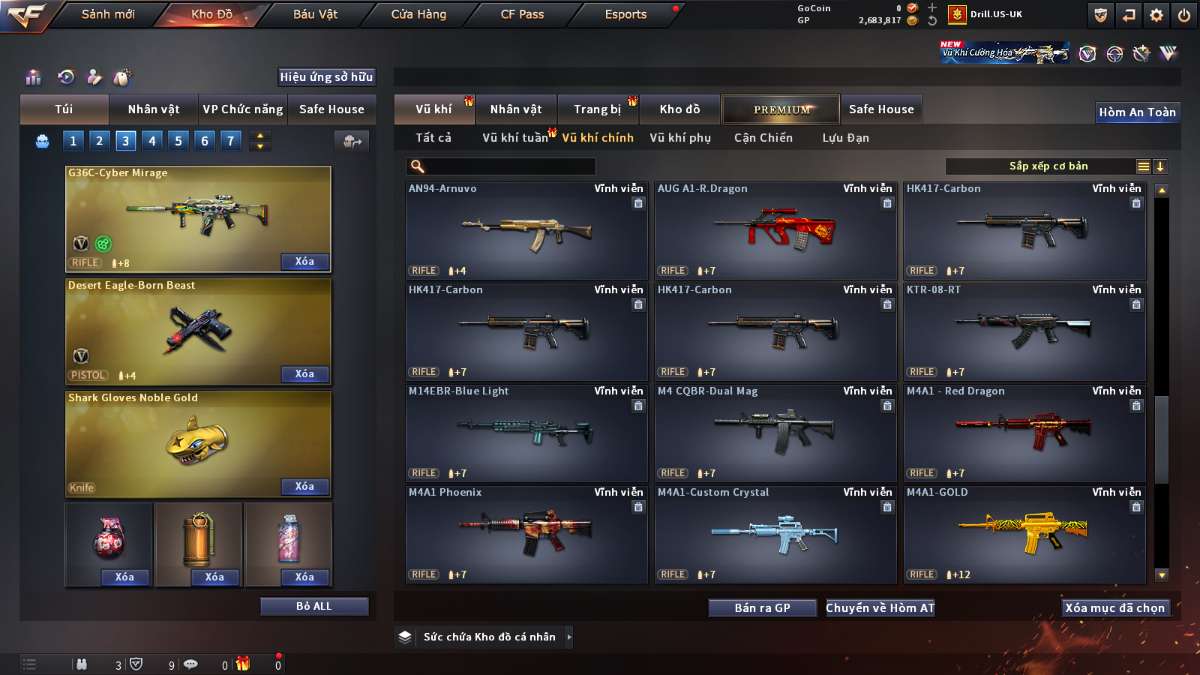shop acc cf uy tin gia re